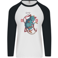 Chinese Zodiac Shengxiao Year of the Rat Mens L/S Baseball T-Shirt White/Black