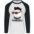 Baseball Punk Rocker Mens L/S Baseball T-Shirt White/Black