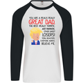 Funny Donald Trump Fathers Day Dad Daddy Mens L/S Baseball T-Shirt White/Black