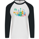 Jazz Lover Trumpet Saxophone Clarinet Mens L/S Baseball T-Shirt White/Black