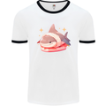 Shark Sushi Mens Ringer T-Shirt White/Black