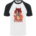 Dungeons & Llamas Role Play Games RPG Mens S/S Baseball T-Shirt White/Black