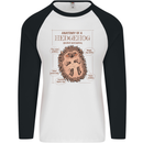 Anatomy of a Hedgehog Funny Mens L/S Baseball T-Shirt White/Black