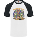 Dungeons & Frogs Role Play Games RPG Mens S/S Baseball T-Shirt White/Black