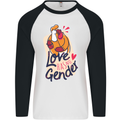 LGBT Love Has No Gender Gay Pride Day Mens L/S Baseball T-Shirt White/Black