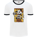 Pick Your Poison Beer Alcohol Skull Skeleton Mens Ringer T-Shirt White/Black