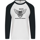 Irritable Owl Syndrome Bowel IBS Funny Mens L/S Baseball T-Shirt White/Black