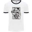 Pick Your Poison Beer Alcohol Skeleton Skull Mens Ringer T-Shirt White/Black