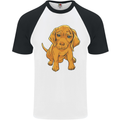 Hungarian Magyar Magyar Vizsla Puppy Dog Mens S/S Baseball T-Shirt White/Black