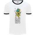 Weed Dont Drink & Drive Smoke and Fly Mens Ringer T-Shirt White/Black