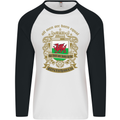 All Men Are Born Equal Welshmen Wales Welsh Mens L/S Baseball T-Shirt White/Black