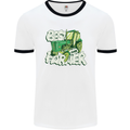 Best Farmer Ever Farming Fathers Day Mens Ringer T-Shirt White/Black