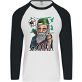 Charles Darwin Evolution Atheist Atheism Mens L/S Baseball T-Shirt White/Black