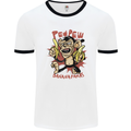 Pew Pew Bananafakas Bananas Monkey Mens Ringer T-Shirt White/Black