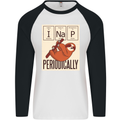 I Nap Funny Periodic Table Sloth Geek Sleep Mens L/S Baseball T-Shirt White/Black