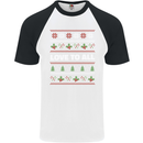 Christmas Love to All Xmas Peace Hippy Mens S/S Baseball T-Shirt White/Black