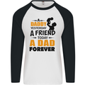 Daddy A Dad Forever Funny Fathers Day Mens L/S Baseball T-Shirt White/Black