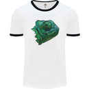 A Polygonal Chameleon Mens Ringer T-Shirt White/Black