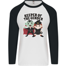 New Baby Gender Witch or Vampire Pregnancy Mens L/S Baseball T-Shirt White/Black