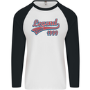Legend Since 24th Birthday 1999 Mens L/S Baseball T-Shirt White/Black