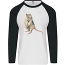 A Potoroo Mens L/S Baseball T-Shirt White/Black