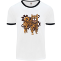 Shiba Inu Steampunk Dog Mens Ringer T-Shirt White/Black