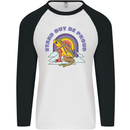 LGBT Frog Stand Out to Be Proud Gay Pride Mens L/S Baseball T-Shirt White/Black