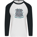 Irrelephant Funny Elephant Mens L/S Baseball T-Shirt White/Black