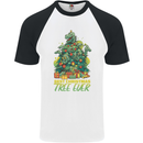 Best Christmas Tree Ever T-Rex Xmas Dinosaur Mens S/S Baseball T-Shirt White/Black