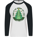 Bah Humbug Christmas Tree Funny Mens L/S Baseball T-Shirt White/Black
