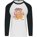 Anatomy of a Puppy Dog Mens L/S Baseball T-Shirt White/Black