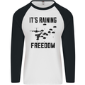 Freedom Parachute Regiment Para 1 2 3 4 10 Mens L/S Baseball T-Shirt White/Black