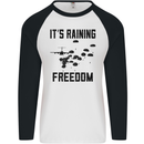 Freedom Parachute Regiment Para 1 2 3 4 10 Mens L/S Baseball T-Shirt White/Black