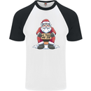 AI Took Santa's Job Funny Christmas Xmas Mens S/S Baseball T-Shirt White/Black
