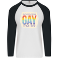 Sounds Gay Im In Funny LGBT Gay Pride Mens L/S Baseball T-Shirt White/Black