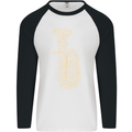 A Tuba Musical Instruments Brass Band Mens L/S Baseball T-Shirt White/Black