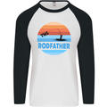 The Rodfather Funny Fishing Rod Father Mens L/S Baseball T-Shirt White/Black