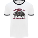 Christmas Tarantula Funny Xmas Spider Mens Ringer T-Shirt White/Black