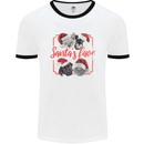Santa's Fave Cats and Dogs Christmas Xmas Mens Ringer T-Shirt White/Black