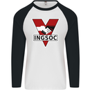 INGSOC George Orwell English Socialism 1994 Mens L/S Baseball T-Shirt White/Black