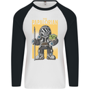 Father's Day The Papalorian Funny Papa Mens L/S Baseball T-Shirt White/Black