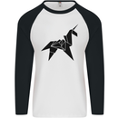 Blade Runner Unicorn Mens L/S Baseball T-Shirt White/Black