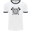 Honor Vikings War Adrenaline Fighting Mens Ringer T-Shirt White/Black