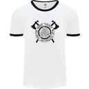 Honor Vikings War Adrenaline Fighting Mens Ringer T-Shirt White/Black