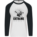 Parkour Free Running the Art of Movement Mens L/S Baseball T-Shirt White/Black