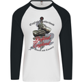 English Brotherhood Mens L/S Baseball T-Shirt White/Black