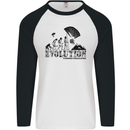 Powered Paragliding Evolution Paraglider Mens L/S Baseball T-Shirt White/Black