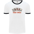 Poker Odd Times Funny Mens Ringer T-Shirt White/Black