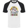 Dungeons & Unicorns Role Play Games RPG Mens S/S Baseball T-Shirt White/Black