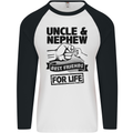 Uncle & Nephew Best Friends Uncle's Day Mens L/S Baseball T-Shirt White/Black